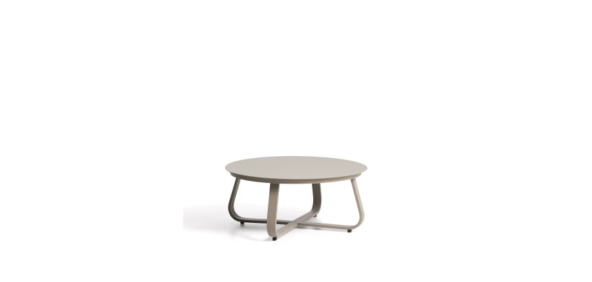 DE_Table basse d’extérieur Tamaris en aluminium taupe Ø 80 cm
