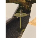 Table auxiliaire Asinara en aluminium vert Ø 40 cm