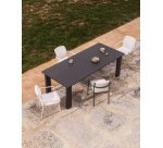 Livorno extendable table in graphite aluminium 233(350) x 100 cm