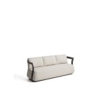 DE_Canapé Tamaris 3 places en aluminium marron 217 cm