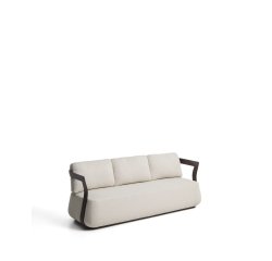 DE_Canapé Tamaris 3 places en aluminium marron 217 cm