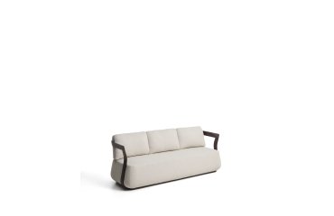 Divano Tamaris 3 posti in alluminio marrone 217 cm