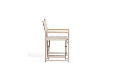 Tisno outdoor folding chair in ecru aluminium and ecru texteline