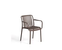 Isabellini stackable outdoor chair in brown