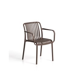 DE_Chaise empilable d’extérieur Isabellini marron