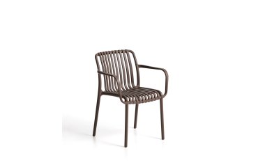 Chaise empilable d’extérieur Isabellini marron