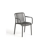DE_Chaise empilable d’extérieur Isabellini graphite