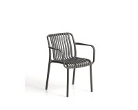 DE_Chaise empilable d’extérieur Isabellini graphite
