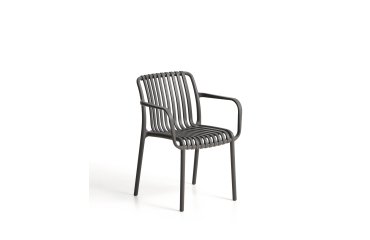 Isabellini stackable outdoor chair in graphite
