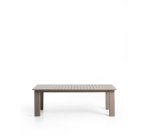 Table extensible Livorno en aluminium taupe 233(350) x 100 cm