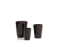 DE_Ensemble Rotja de 3 pots de fleurs en terre cuite, finition grenat émaillée Ø 26 / 35 / 47 cm