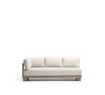 Canapé Nerano 3 places en aluminium taupe 208 cm