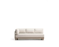 Canapé Nerano 3 places en aluminium taupe 208 cm