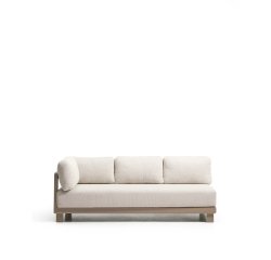 Canapé Nerano 3 places en aluminium taupe 208 cm