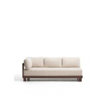 Canapé Nerano 3 places en aluminium marron 208 cm