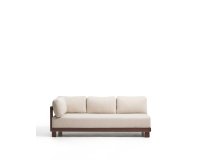Canapé Nerano 3 places en aluminium marron 208 cm