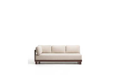 Canapé Nerano 3 places en aluminium marron 208 cm