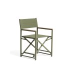 Tisno outdoor folding chair in green aluminium and green texteline