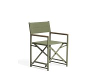 Chaise pliable d’extérieur Tisno en aluminium vert et textilène vert