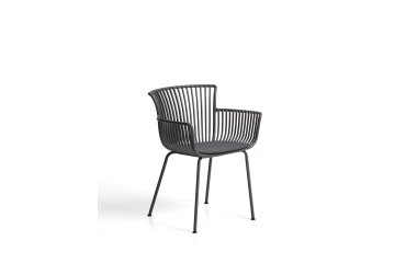 Surpika outdoor chair with graphite steel legs