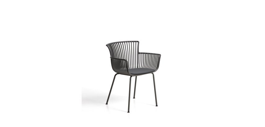 DE_Chaise d’extérieur Surpika avec pieds en acier graphite
