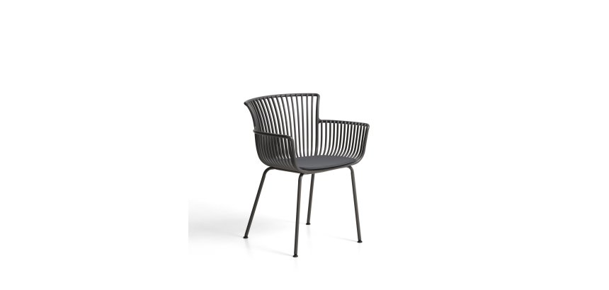 DE_Chaise d’extérieur Surpika avec pieds en acier graphite
