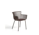 DE_Chaise d’extérieur Surpika avec pieds en acier marron