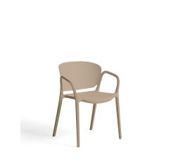 Chaise empilable d’extérieur Ania beige
