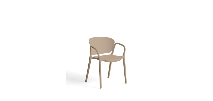 Ania stackable outdoor chair in beige