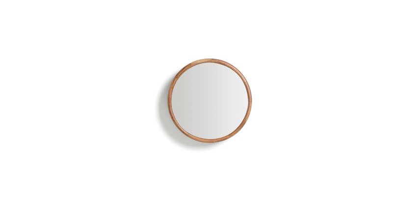 Miroir Berale en bois d’acacia Ø 30,5 cm