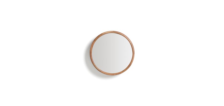 Miroir Berale en bois d’acacia Ø 30,5 cm
