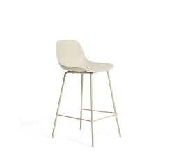 Tabouret Altea beige avec pieds en acier finition beige 65 cm