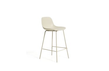 Tabouret Altea beige avec pieds en acier finition beige 65 cm
