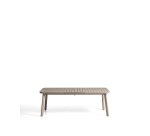 Izola extendable outdoor table in aluminium with taupe finish 220 (280) x 100 cm
