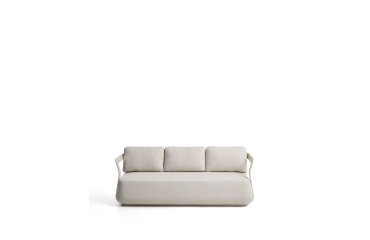 Divano Tamaris 3 posti in alluminio écru 217 cm
