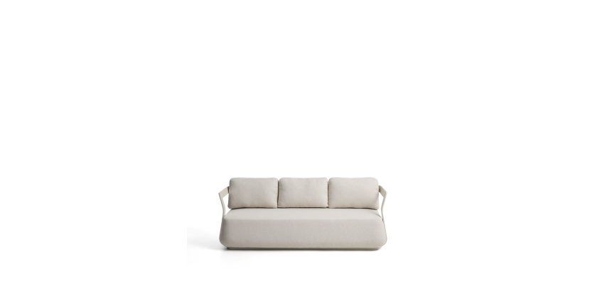 Canapé Tamaris 3 places en aluminium écru 217 cm