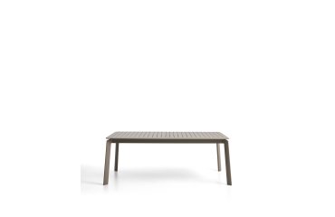 Brela taupe extendable aluminium table 205(287) x 100cm
