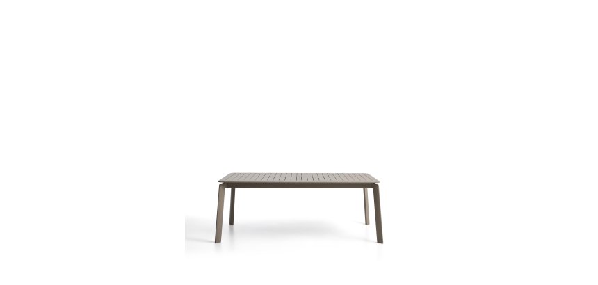 Table extensible Brela en aluminium taupe 205(287) x 100 cm