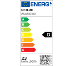 Lampadaire led Unilux varialux noir métal prise europe