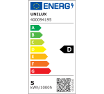 Lampe de bureau led Unilux flexio2 prise europe gris métal