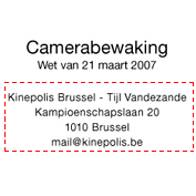 ALU PICTOGRAM CAMERABEWAKING 15 X 10 CM