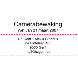 ALU PICTOGRAMME SURVEILLANCE PAR CAMERA 40 x 60 CM