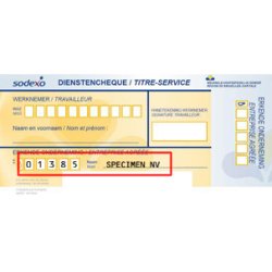 Dienstencheque stempel voor onderneming P25