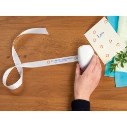 Lint wit voor E-mark 25mm (100% katoen)