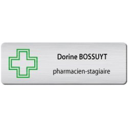 BADGE AVEC CROIX 2 PH.-STAGIAIRE