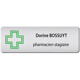 BADGE AVEC CROIX 2 PH.-STAGIAIRE