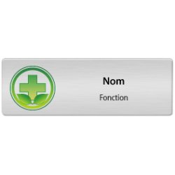 BADGE AVEC LOGO, NOM, FONCTION