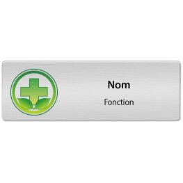 BADGE AVEC LOGO, NOM, FONCTION