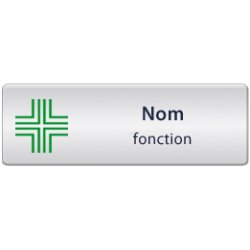 BADGE AVEC CROIX1, NOM, FONCTION