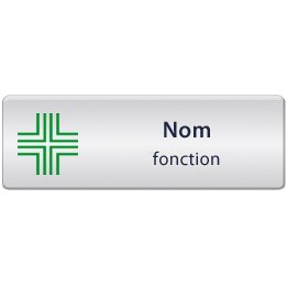 BADGE AVEC CROIX1, NOM, FONCTION